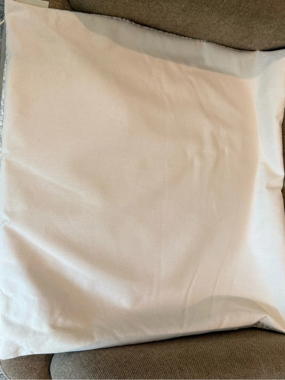 Cover ONLY Linen & James Floral Block Black and Cream 22 x 22 Pillow Cover
